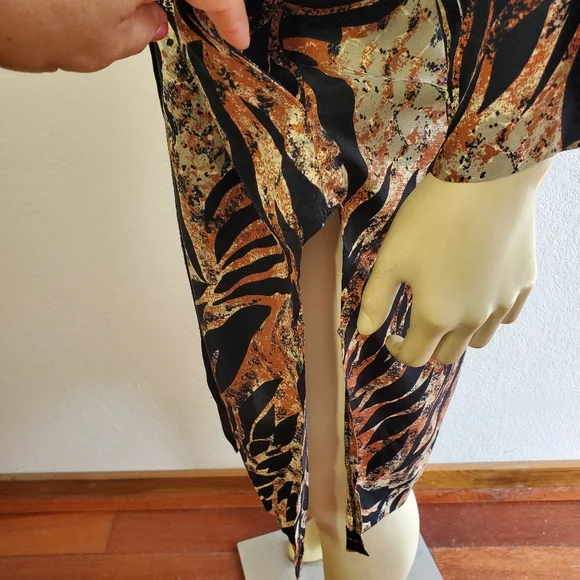 VINTAGE 80s Animal Print Duster - Picture 5 of 9